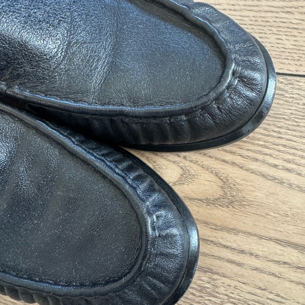 Vince Nora Black Leather Women Loafers Slip-On Moccasin Style 8.5 EUR39 - Picture 3 of 7